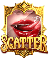 - สัญลักษณ์รูป Scatter Symbol สล็อต Vampire is Charm